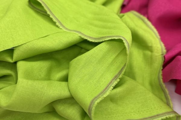 Лен с вискозой Лайм